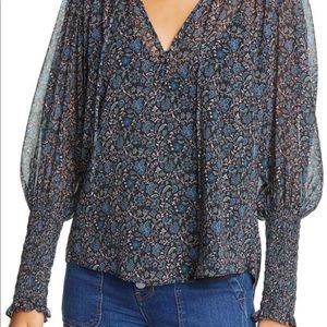 Veronica Beard Jaz Blouse in Black Multi